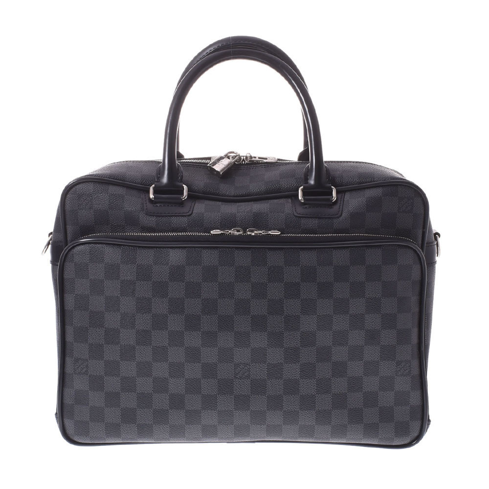 Louis Vuitton Graphite Gray Damier Black Business Ikar Canvas Bag - Picture 2 of 12
